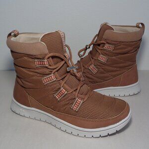 Ryka Size 8.5 Wide SENNA 3 Saddletan Fabric Boots New Women's Shoes